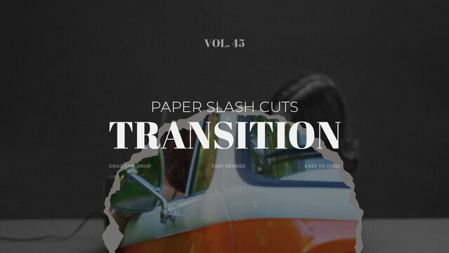 Paper Slash Cuts Transition / Horizontal / Part 45