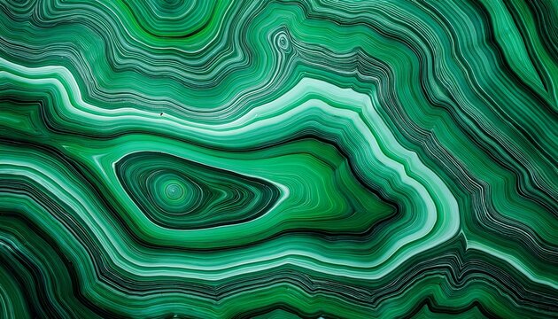 top view on surface of green malachite gemstone mineral texture background