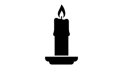 Candle Silhouette: A classic candle stands tall, its flame flickering gently, casting a warm, steady light. Perfect for moments of reflection, ambience, or adding a touch of timeless elegance. © abidakhatun