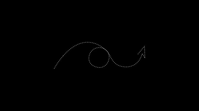 Sketch Style Arrow Path Animation for Title Intro