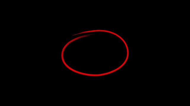 Red Marker circle hand drawn, Highlight hand drawing different circles png, Handwritten circle, For marking text, numbers, marker pen, pencil, logo, hand-drawn on transparent background.