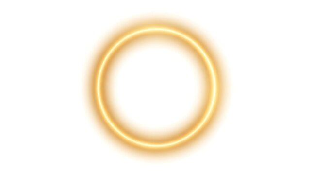 Glowing golden ring light effect.