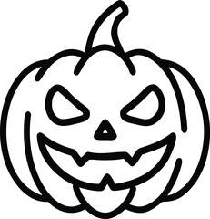 Spooky Halloween Pumpkin drawing.