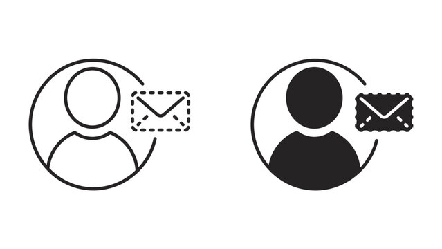 User account and email icon 