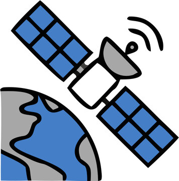 Telecommunication Satellite Station Space Orbit Icon
