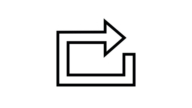 Share Arrow Vector Illustration Minimal Outline Icon