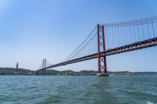 views along the Lissbon Waterfront from a boat