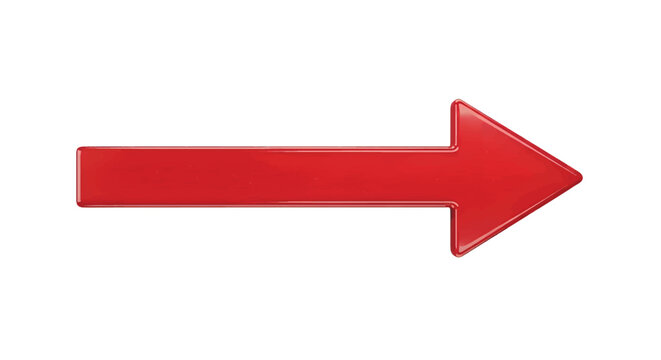 Glossy red arrow pointing to the right direction