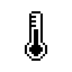 Fototapeta premium Pixel Art Thermometer Icon