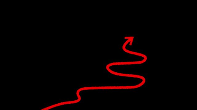 Business goal and success concept. Businessman drawing flag and mountain on chalkboard.4k motion graphics video animation
