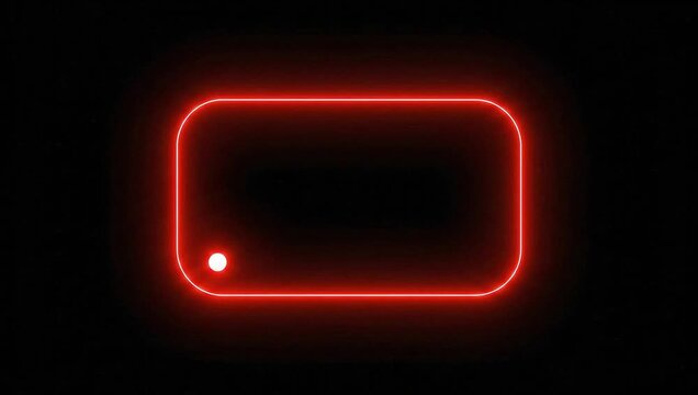 Red neon corner line with glowing dot