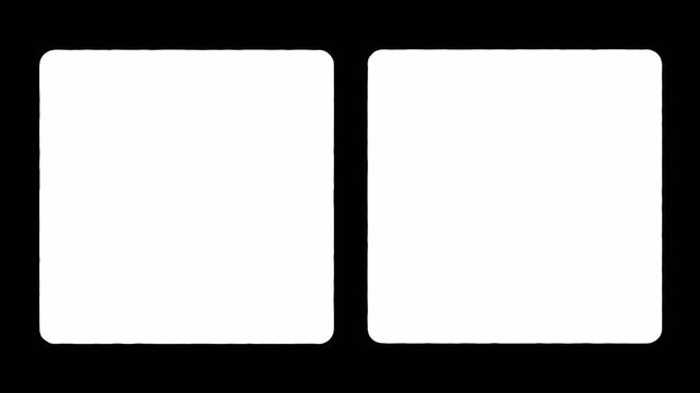 2 Vintage Film Split Screen Frame Mattes.super 8 mm vintage 4k video