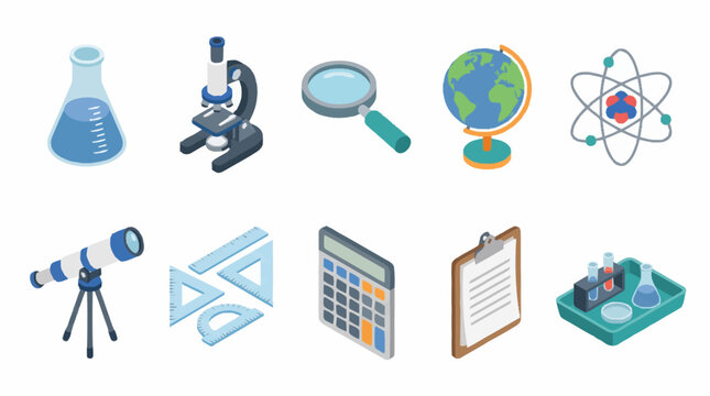 Science equipment and study tools.