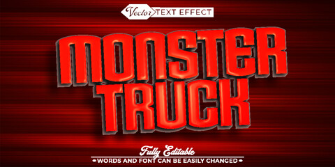  Extreme Monster Truck Offroad Typography Vector Fully Editable Smart Object Text Effect © Anka Design