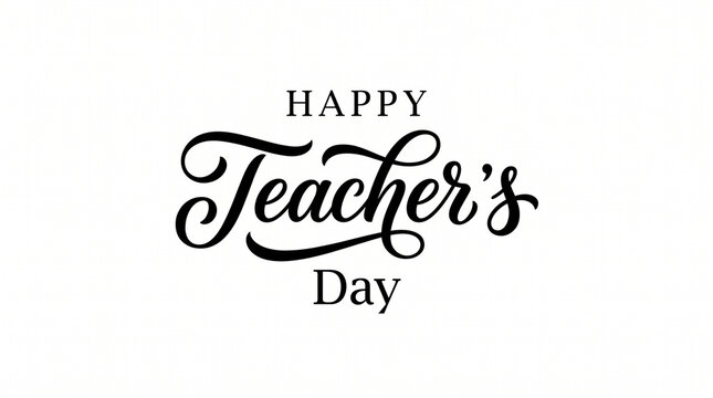 Happy teacher's day greeting card