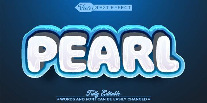  Luminous Pearl Ocean Treasure Typography Vector Fully Editable Smart Object Text Effect