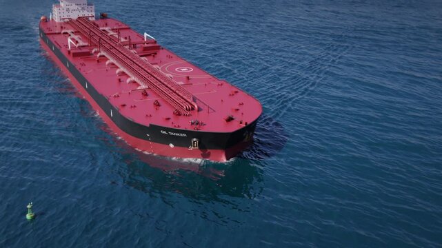 Aerial reveal of ships in narrow coastal strait