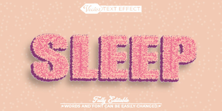  Peaceful Sleep Rest Dreams Typography Vector Fully Editable Smart Object Text Effect