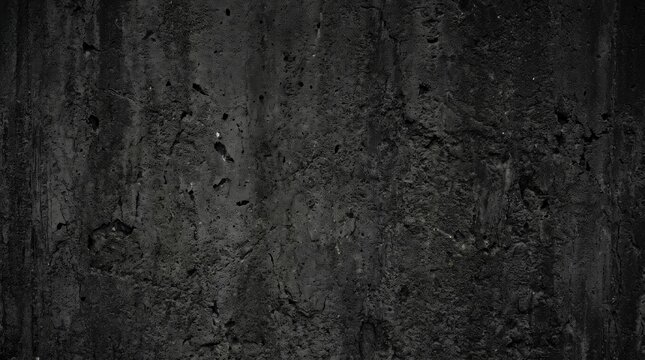 The dark gray textured surface shows a rugged wall with cracks and holes.