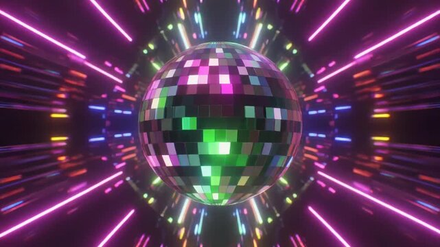 disco ball on a blue background