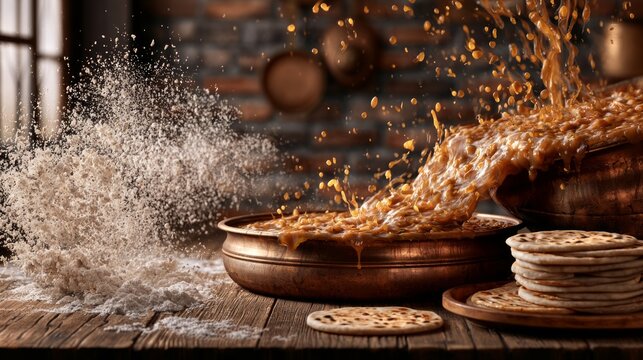 Chaotic Scene of Langar Feast Preparation in Sikh Community Kitchen