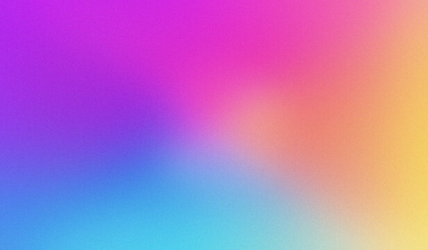 Vibrant gradient flows across the frame. Purple, pink, orange, and blue blend seamlessly.