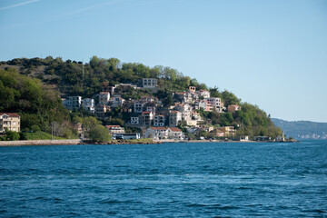 Fototapeta premium Coastal landscape of Donja Lastva, a peaceful village near Tivat, Montenegro.