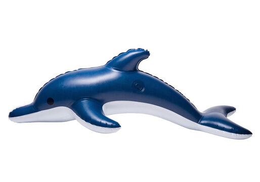 Dolphin Inflatable pool toy isolated on a transparent background.