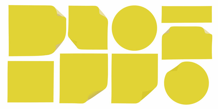 Yellow letter shapes in a scattered arrangement vector illustration