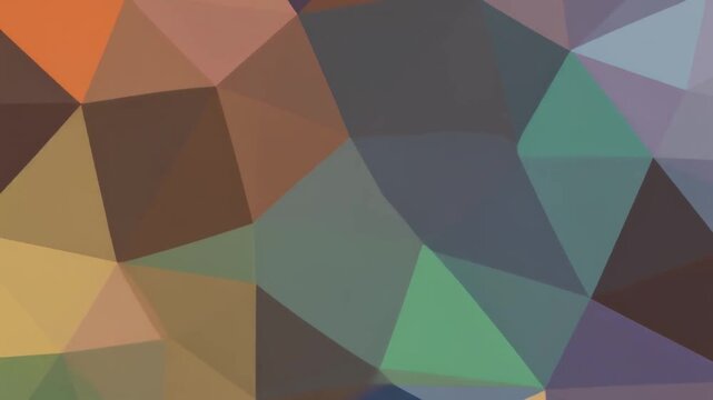 Abstract geometric low poly background motion colorful triangles pattern