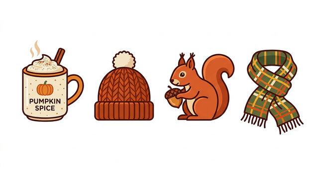 Set of cute and colorful school supplies icons featuring a backpack, pencils, calculator, globe, school bus, and an apple in a square badge style.
