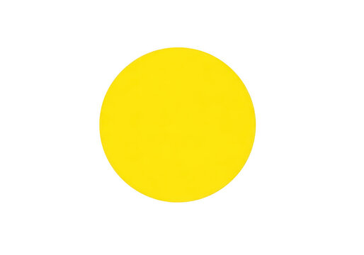 Bright yellow circle on clean background