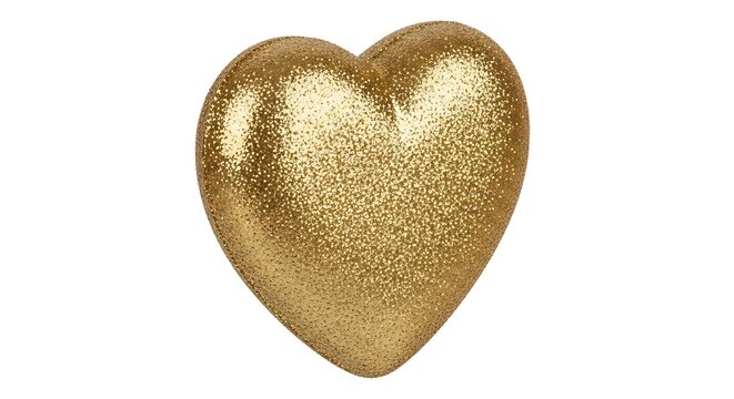 Shiny bronze glitter heart shape with metallic texture for romantic love celebration and Valentine day greeting cards
