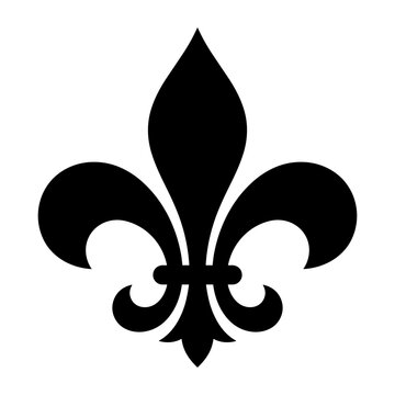 Fleur de lis heraldic symbol with heraldic silhouette ornamental historical as isolated object