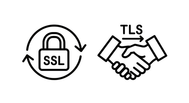 Ssl and tls handshake illustration with handshake illustration security encryption protocol internet communication protection authentication