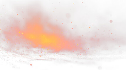 Fototapeta premium Sparks and fire light up the background in bright colors on a transparent surface during a moment of excitement and energy