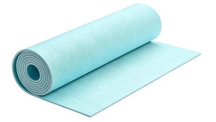Obraz premium Light Blue Rolled Paper Strip Blank Unrolled Parchment Scroll Banner