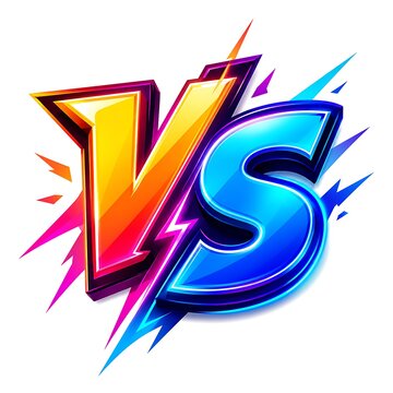Colorful vs vector logo design with energy effect