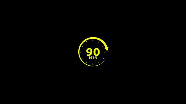 Minimalist neon yellow crescent moon symbol on black background abstract motion