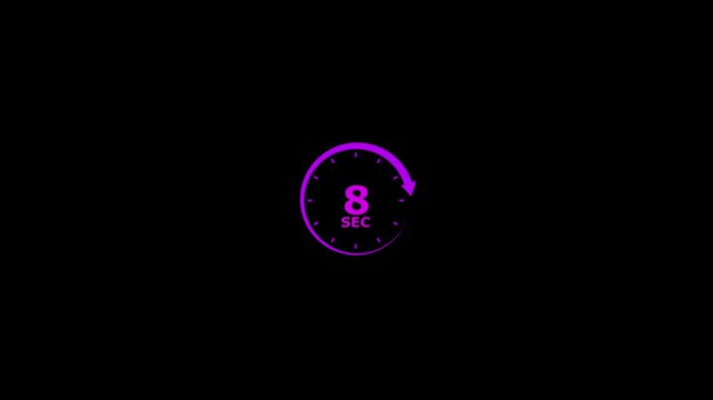 Abstract purple glowing infinity symbol loop seamless animation background motion