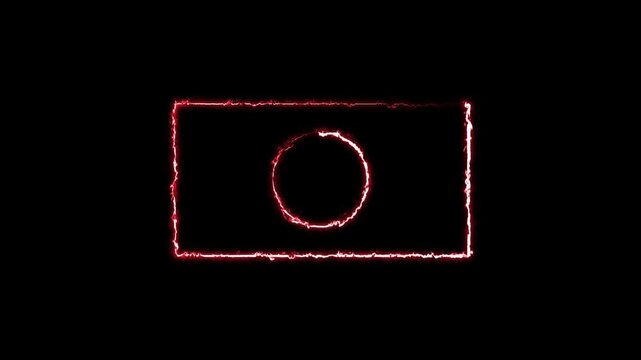 saber neon circle loop, circle loading bar loop, neon glowing frame background. Laser saber border animation repeated moves. Transparent background. saber frame, neon 4k video