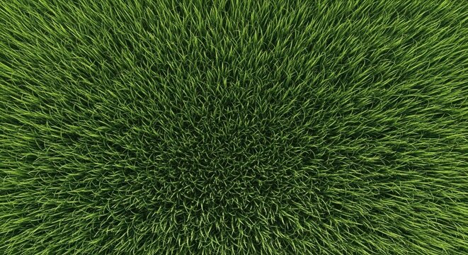Aerial view of pixelated city surrounded by green grass field