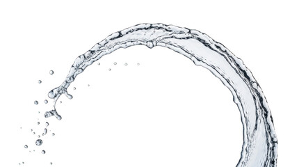 Obraz premium Splashing Water Arc on Transparent Background