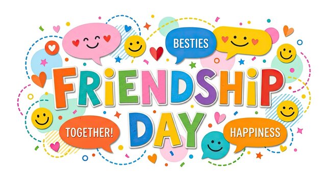 Friendship day celebration besties together happiness