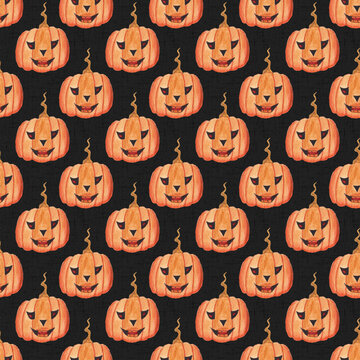 Cottagecore halloween pumpkins seamless pattern, designed to coordinate with the Cottagecore Halloween Collection.