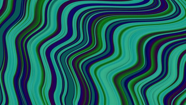 Emerald Teal And Navy Flowing Liquid Waves In A Seamless Loop