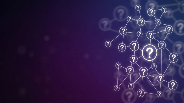 Question mark concept, concept for assessments, test, exam, quiz, puzzle, knowledge checks backgrounds, concept of help, concept of solution.