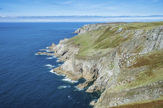 Coastline of the Island of Lundy, Bristol channel, Devon, England, United Kingdom