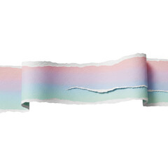 Obraz premium Torn paper strip with pastel colors on transparent background