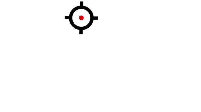 Target video color line icon. Target Icon for website design and desktop envelopment, development. Premium Pack.target icon motion animation,